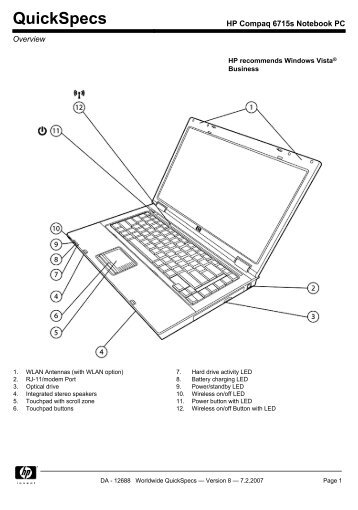 HP Compaq 6715s Notebook PC