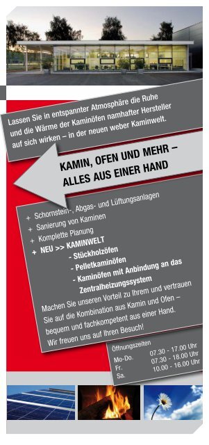 Kamin, Ofen und mehr â€“ alles aus einer hand - Weber Kaminbau