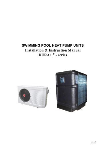 SWIMMING POOL HEAT PUMP UNITS Installation & Instruction ...