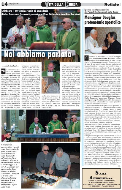 Edizione nÃ‚Â° 25 del 29-06-2008 (pdf - Webdiocesi