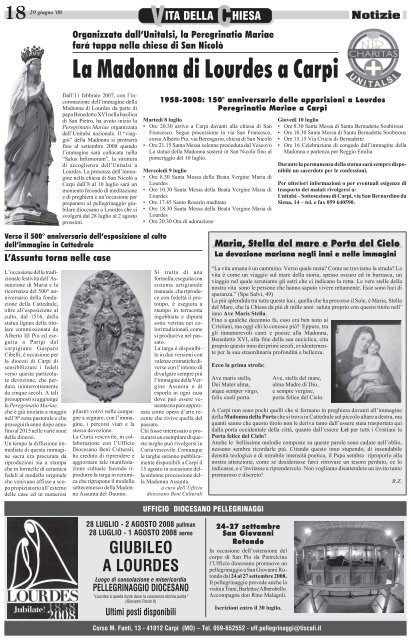 Edizione nÃ‚Â° 25 del 29-06-2008 (pdf - Webdiocesi