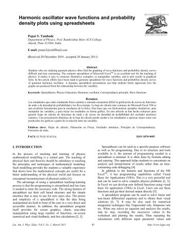 Harmonic oscillator wave functions and probability density plots ...