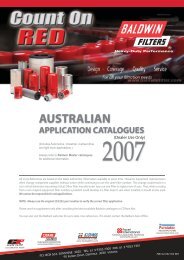 Master Australian catalogues - Baldwin Filters