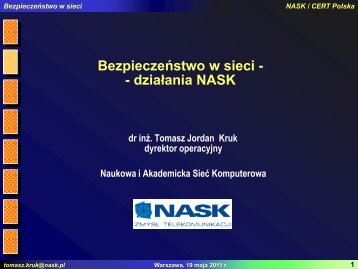 Prezentacja - Naukowa i Akademicka SieÄ Komputerowa