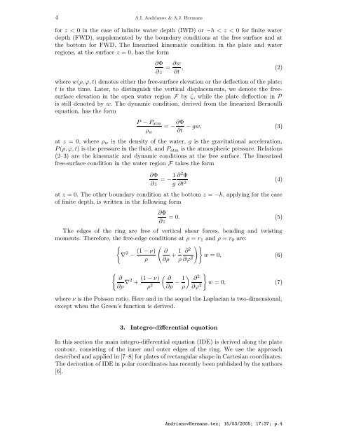 Hydroelastic behavior of a floating ring-shaped plate