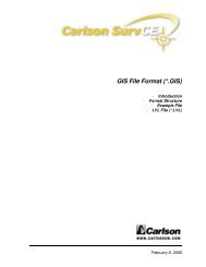 Info - SurvCE GIS and LVL Format.pdf - Carlson Software