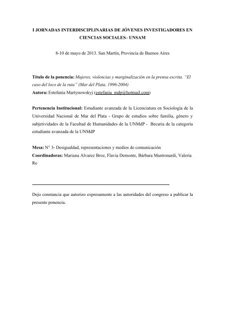 ponencia - Instituto de Altos Estudios Sociales