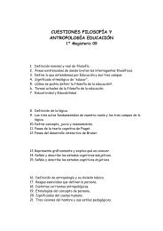 CUESTIONES FILOSOFÃA Y ANTROPOLOGÃA EDUCACIÃN