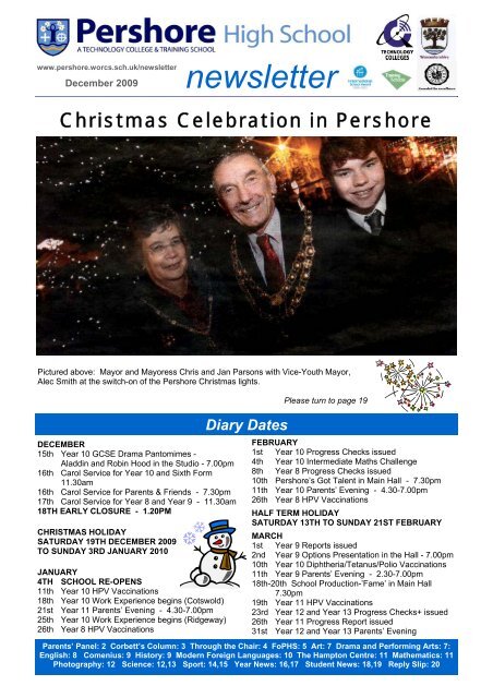 newsletter - Pershore High School