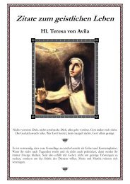 Hl. Teresa von Avila - Zitate zum geistlichen ... - Priesternetzwerk