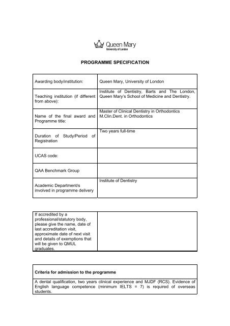 Mclindent Orthodontics A4q3 Queen Mary University Of London Mclindent Orthodontics A4q3 Queen Mary University Of London