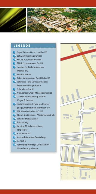 Industrie Gewerbe Gebiet Weimar Nord Firmen- Wegweiser