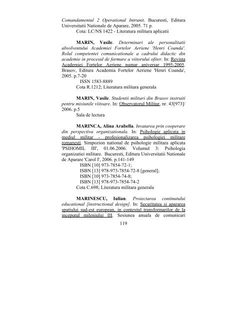 catalog adrese web - biblioteca universitara - Universitatea ...