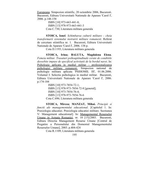 catalog adrese web - biblioteca universitara - Universitatea ...