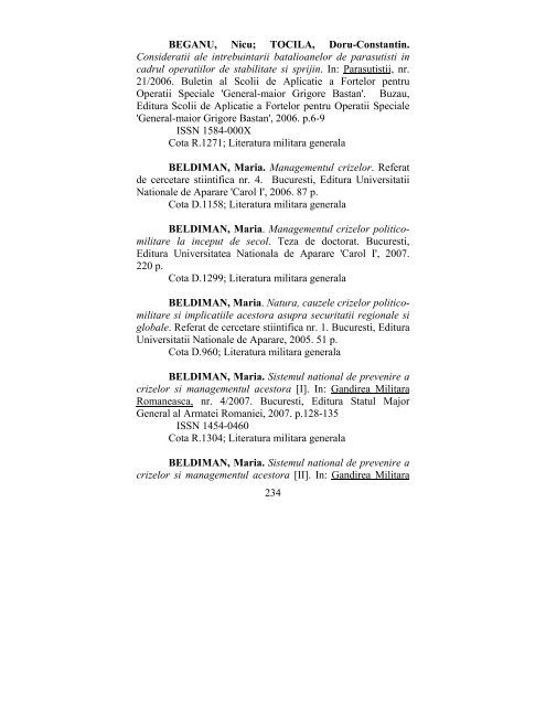 catalog adrese web - biblioteca universitara - Universitatea ...