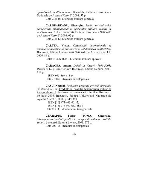 catalog adrese web - biblioteca universitara - Universitatea ...