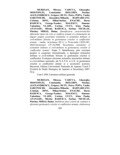 catalog adrese web - biblioteca universitara - Universitatea ...