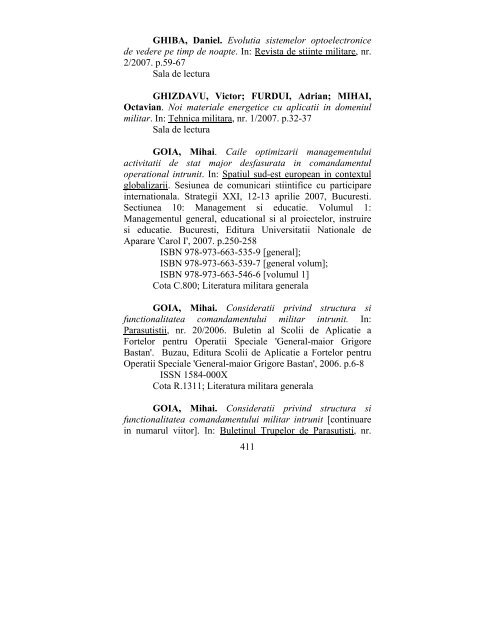 catalog adrese web - biblioteca universitara - Universitatea ...