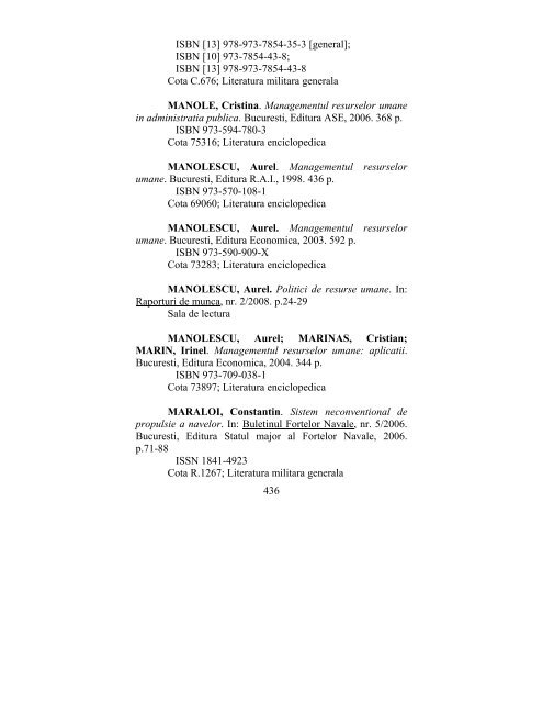 catalog adrese web - biblioteca universitara - Universitatea ...