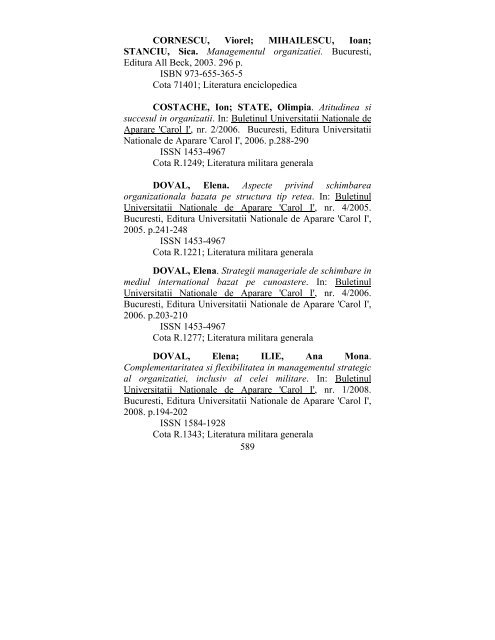 catalog adrese web - biblioteca universitara - Universitatea ...