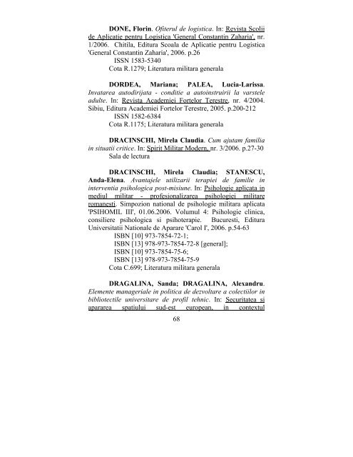 catalog adrese web - biblioteca universitara - Universitatea ...