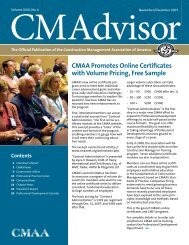 CMAA Promotes Online Certificates with Volume Pricing, Free Sample