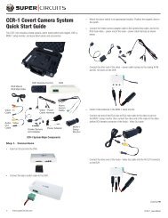 CCR-1 Covert Camera System Quick Start Guide - Supercircuits Inc.