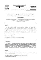 Pricing access to Internet service providers