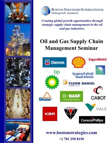 Oil and Gas Supply Chain Management workshop - Boston ...