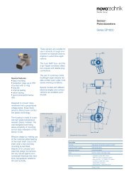 Sensor- Potentiometers Series SP1600 - Novotechnik