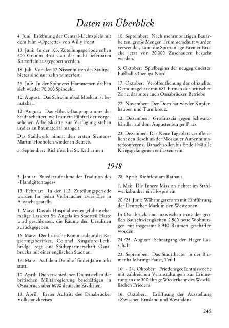 Osnabrück 1945 ? 1955 - H. TH. WENNER · Antiquariat