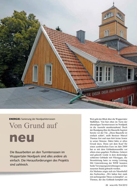 wsw.info Ausgabe 154 / September 2013 - Wuppertaler Stadtwerke ...