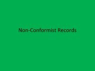 Non-Conformist Records - The East of London Family History Society