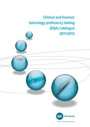Clinical and forensic toxicology proficiency testing ... - LGC Standards