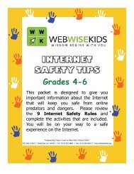 Internet Safety Tips: Grades 4-6 - Web Wise Kids