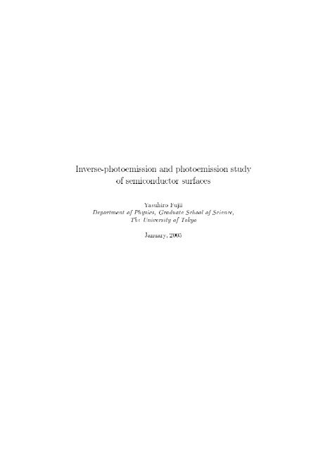 Inverse-photoemission and photoemission study of semiconductor ...