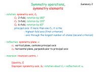 Symmetry operations, symmetry elements