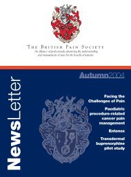 Autumn2004 - The British Pain Society