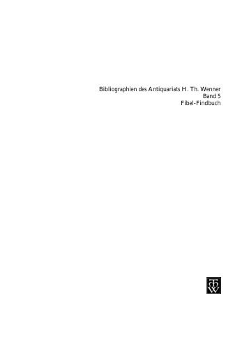 Musterseiten als PDF ansehen - H. TH. WENNER · Antiquariat