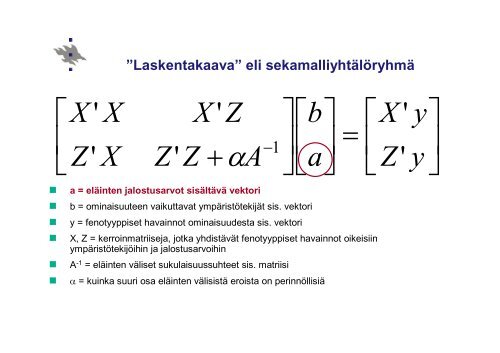 Osa 2. Suomenajokoirien BLUP-indeksit