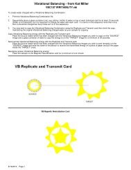 Vibrational Balancing - from Kat Miller