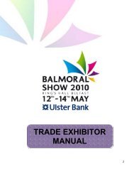 TRADE EXHIBITOR MANUAL - Balmoral Show