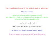 Non-equilibrium theory of the allele frequency spectrum ... - ICMS