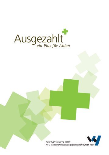 Geschäftsbericht 2006 - WFG-Ahlen