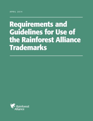 Use of Seal Guidelines - Rainforest Alliance