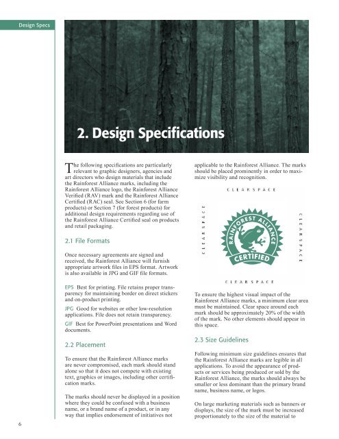 Use of Seal Guidelines - Rainforest Alliance