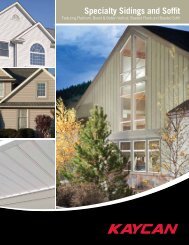 Specialty Sidings and Soffit - Kaycan