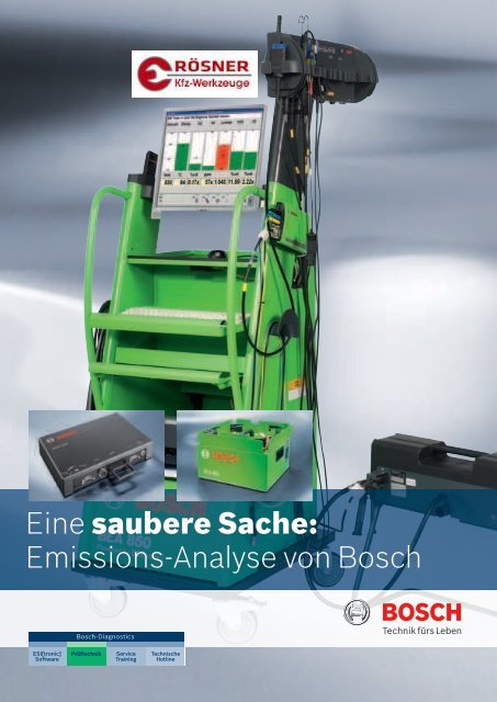 Emissions-Analyse von Bosch - Rösner KFZ Werkzeuge