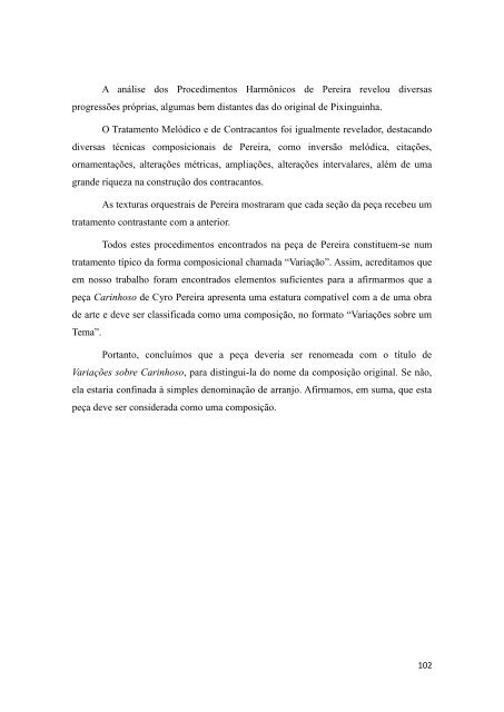 O Carinhoso de Cyro Pereira: Arranjo ou ComposiÃ§Ã£o? - ECA-USP