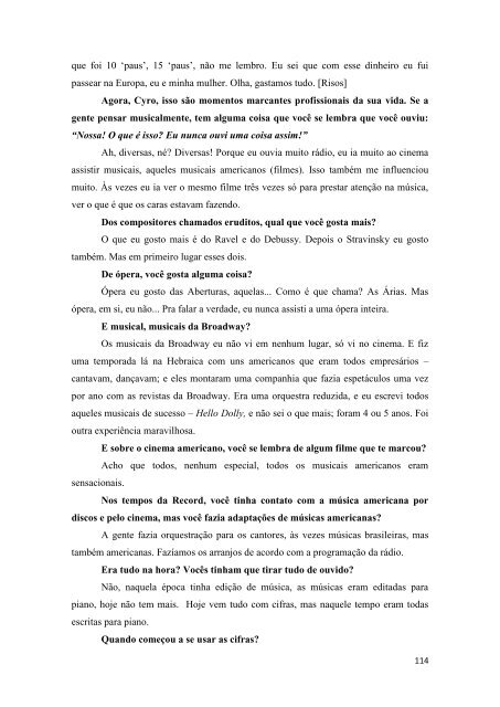 O Carinhoso de Cyro Pereira: Arranjo ou ComposiÃ§Ã£o? - ECA-USP